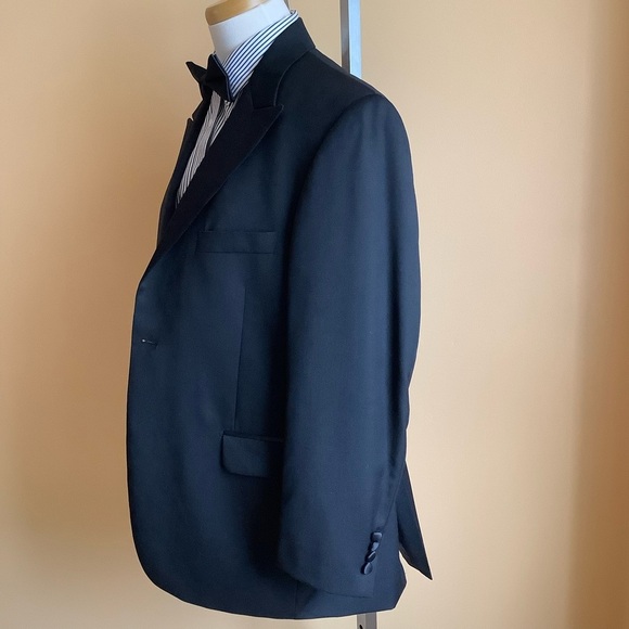 PRONTO UOMO COUTURE Black Wool Tuxedo Size 44S - Picture 3 of 16